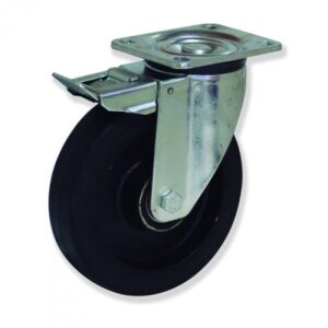 Rueda giratoria con freno goma Gayner diametro 200 mm. KPG5 200 HGB5-FD codigo 35-526-FD - Imagen 1