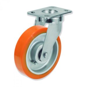 Rueda giratoria poliuretano Gayner diametro 125 mm. QPG6 125 HPB6 codigo 36-852