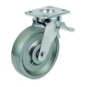 Rueda giratoria con freno hierro Gayner diametro 200 mm. QPG6 200 HFB6-FD codigo 36-868-FD - Imagen 1