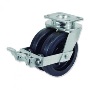 Rueda giratoria goma Gayner diametro 200 mm. QDPG6 200 HGB5-FS codigo 36-912/06-FS