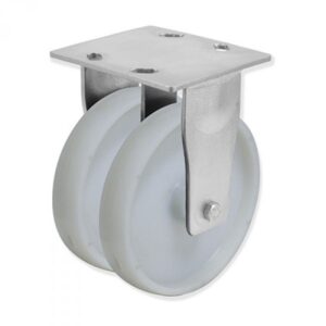 Rueda fija nylon Gayner diametro 100 mm. QDPF6 100 NYB6 codigo 36-923