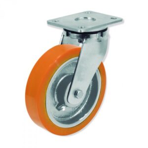 Rueda giratoria poliuretano Gayner diametro 125 mm. QPG7 125 HPB6 codigo 37-42 - Imagen 1