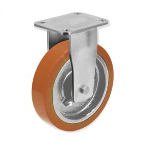 Rueda fija vulkollan Gayner diametro 125 mm. QPF7 125 HVB6 codigo 37-45