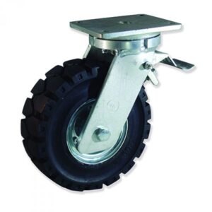 Rueda giratoria con freno goma Gayner diametro 400 mm. QPLG7 400 ESB7-FD codigo 37-922-FD