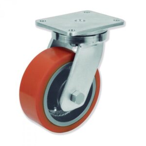 Rueda giratoria vulkollan Gayner diametro 200 mm. QPG8 200 HVB8 codigo 38-162