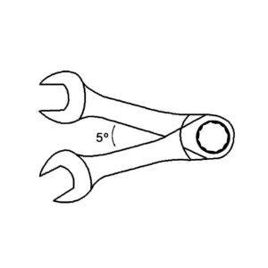 Llave combinada de carraca serie corta Mastergear Ega Master 10 mm. cromado pulido espejo codigo 62712 - Imagen 2