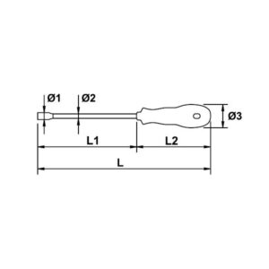 Destornillador de vaso Ega Master 6 x 160 mm. Mastertork 1000 V. codigo 74701 - Imagen 3