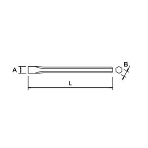 Cincel hexagonal Ega Master 28 x 500 mm. codigo 63321 - Imagen 2
