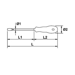 Destornillador mecanico Ega Master 8 x 150 mm. Mastertork codigo 66406 - Imagen 2