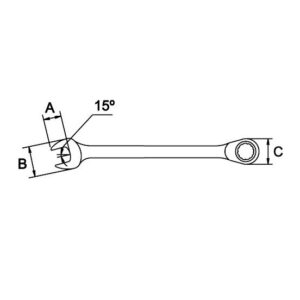 Llave combinada de carraca Classicgear Ega Master 5/8" Classicgear cromado pulido espejo codigo 63811 - Imagen 3