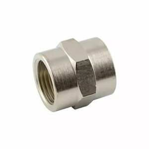 Manguito laton niquelado 1/4"x1/4"