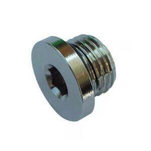 Tapon macho cilindrico laton niquelado M5