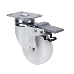 Rueda polipropileno-plastico giratoria con freno Alex diametro 60 mm. modelo 2-4478