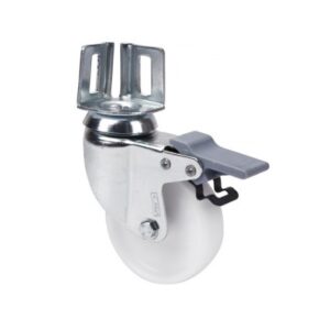 Rueda polipropileno-plastico giratoria con freno Alex diametro 60 mm. modelo 2-4633