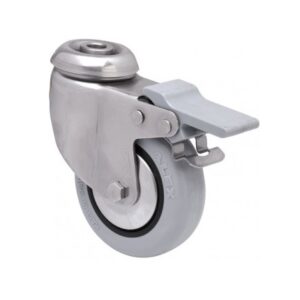 Rueda goma giratoria con freno Alex diametro 60 mm. modelo 2-4510