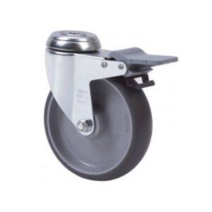 Rueda goma giratoria con freno Alex diametro 125 mm. modelo 2-4616 - Imagen 1