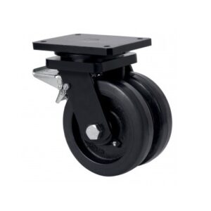 Rueda goma giratoria con freno Alex diametro 200 mm. 2-3808