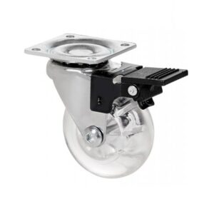 Rueda policarbonato giratoria con freno Alex diametro 50 mm. modelo 1-0660
