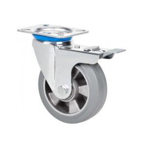 Rueda goma giratoria con freno Alex diametro 160 mm. modelo 2-4362