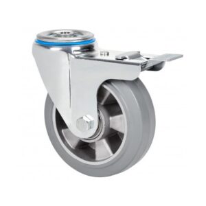 Rueda goma giratoria con freno Alex diametro 160 mm. modelo 2-4364 - Imagen 1