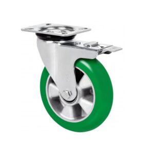 Rueda poliuretano giratoria con freno Alex diametro 200 mm. modelo 2-4386