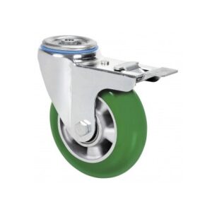 Rueda poliuretano giratoria con freno Alex diametro 160 mm. modelo 2-4393