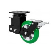 Rueda poliuretano giratoria con freno Alex diametro 200 mm. modelo 2-4405