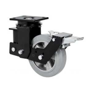 Rueda goma giratoria con freno Alex diametro 200 mm. modelo 2-4417