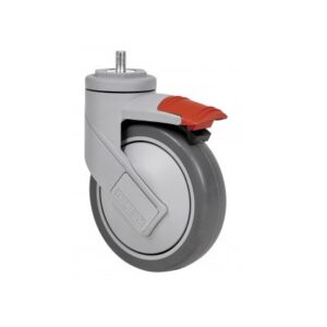 Rueda goma giratoria con freno Alex diametro 125 mm. modelo 2-4644