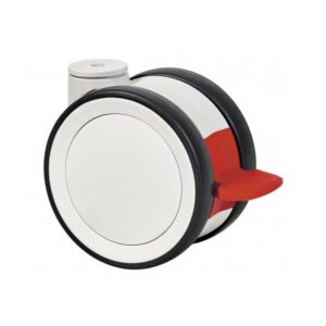 Rueda poliuretano giratoria con freno Alex diametro 100 mm. modelo 2-4688