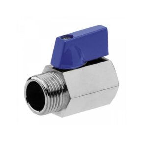 Minivalvula de esfera M-H laton niquelado con rosca 3/8" PN-16