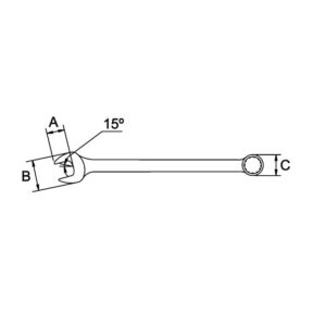 Llave combinada extra larga Ega Master 6 mm. cromado aerospacial codigo 56405 - Imagen 2
