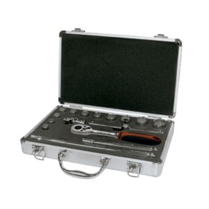 Juego de llaves de vaso 1/2"-1/4" 19 ud. serie larga Ega Master 4-4,5 mm. 6 cantos y 5-22 mm. 12 cantos codigo 58728