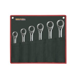 Juego de llaves combinadas de carraca Classicgear 12 ud. Ega Master 8-19 mm. cromado pulido espejo codigo 68231