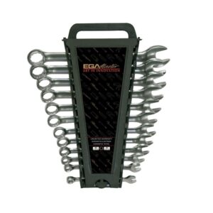 Juego de llaves combinadas 10 ud. Ega Master 3/8"-1" cromado pulido espejo codigo 68470 - Imagen 1