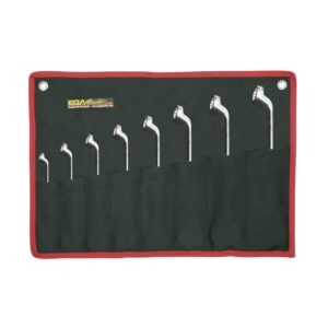 Juego de llaves acodadas 10 ud. Ega Master 1/4"-5/16"-15/16"-1" cromado pulido espejo codigo 68473