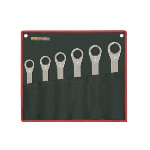 Juego de llaves de estrella de carraca plana Ega Master 8-10/14-17 mm. 6 ud. codigo 68610