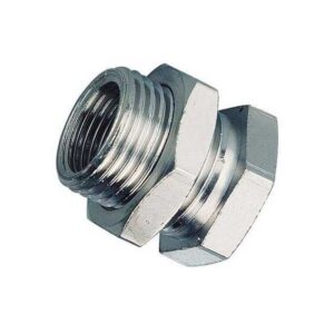 Racor pasamuros laton niquelado 1/8"