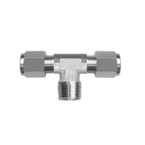 Te macho central con bicono laton niquelado D-8 1/4"