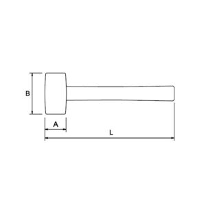 Maceta cuadrada tipo aleman Ega Master 1,5 Kg. mango madera hickory codigo 69607 - Imagen 2