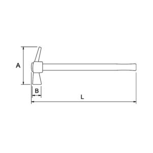 Hacha pala Ega Master 400 gr. mango fibra de vidrio codigo 69762 - Imagen 2