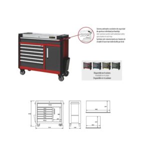 Armario carro de herramientas Ega Master 7 cajones color amarillo codigo 50952 - Imagen 3