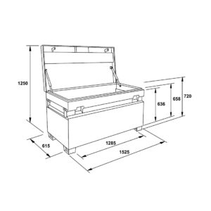 Arcon metalico Ega Master 1525x615x720 mm. codigo 50989 - Imagen 4