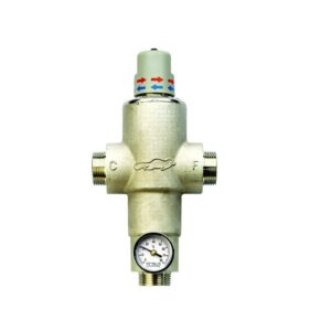 Valvula mezcladora termostatica con rosca 1-1/4" laton niquelado