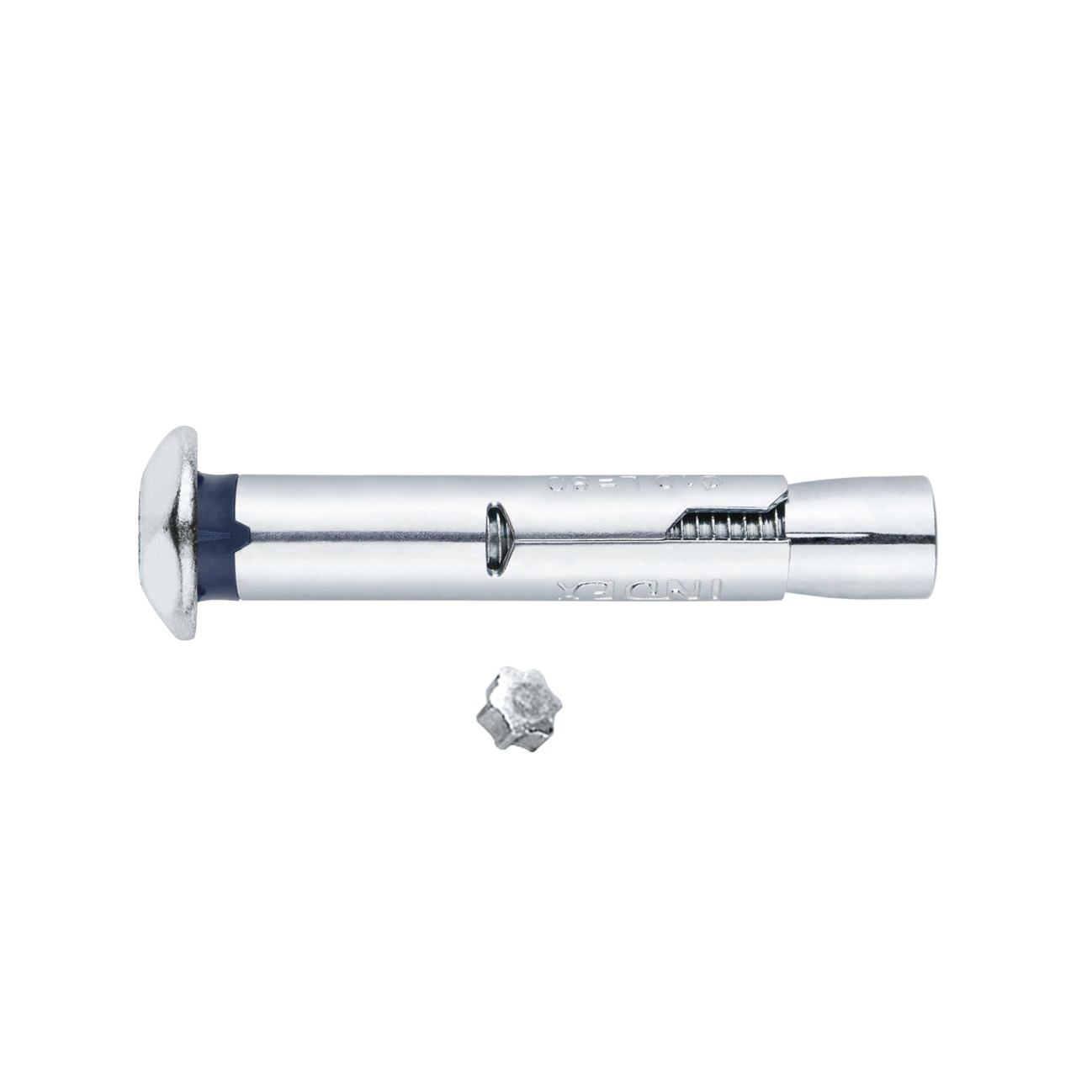 Anclaje metalico cincado cabeza inviolable Index M8 x 80 D-10 ACHINB10L