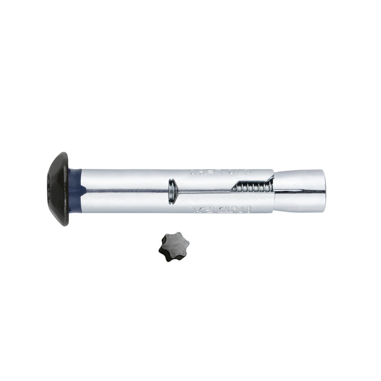 Anclaje metalico cincado cabeza inviolable negra Index M6 x 60 D-8 ACHINN08L