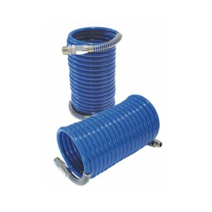 Espiral de tubo poliamida PA12 azul rosca 1/4" 6x8 mm. 5 metros