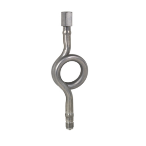 Tubo sifon Wika 910.15 A-316 Forma circular DIN 16282 G 1/2" B macho G 1/2" LH-RH union codigo 9091238