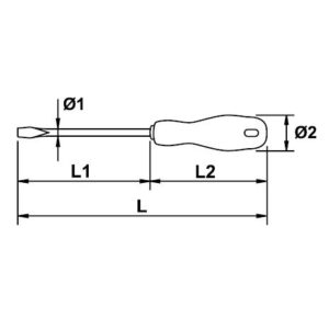 Destornillador mecanico Ega Master 5/32" x 4" x 0,032" Rotork codigo 55409 - Imagen 2