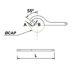 Llave de gancho Ega Master 52-55 mm. codigo 68290 - Imagen 2